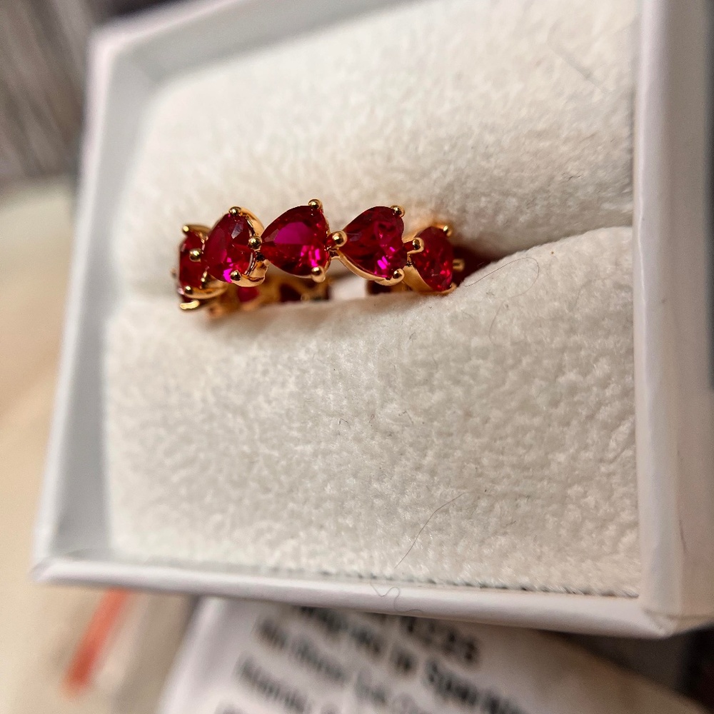 Bomb Party "Wrapped In Sparkle" Lab Created Ruby + Rose Gold Plating